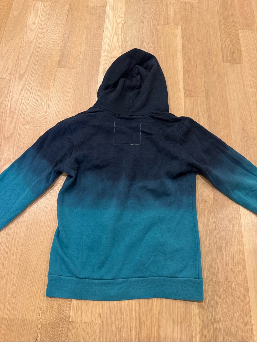 Aviator nation Smiley Gradient Hooded Sweatshirt - Teal/Navy - Picture 3 of 3